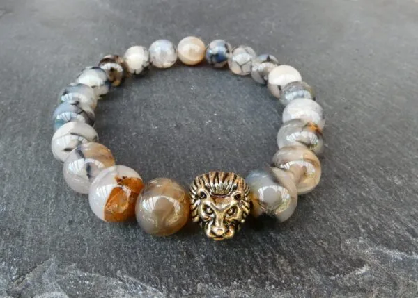 Halfedelsteen Armband - Dragon Veins Agaath
