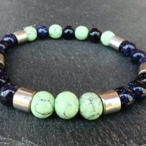 Halfedelsteen Armband - Jade, Goudsteen