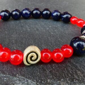 Halfedelsteen Armband - Jade, Goudsteen