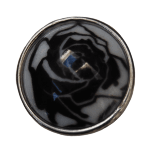 Click - Bloem  Wit, Zwart (18-20mm)