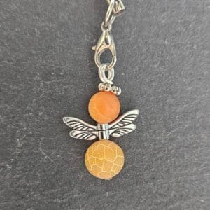 Beschermengel Halfedelsteen - Frosted Agaath Frosted Oranje Geel