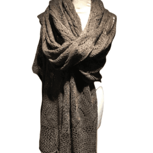 Gebreide Omslagdoek - Donker Grijs