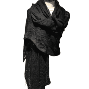 Gebreide Omslagdoek - Zwart