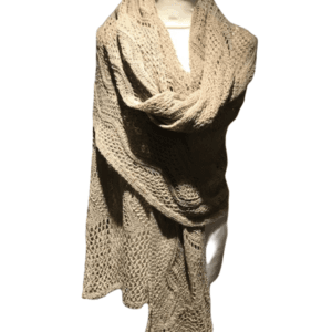 Gebreide Omslagdoek - Zand