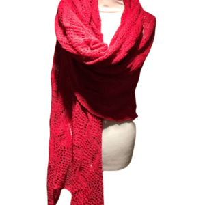Gebreide Omslagdoek - Cyclaam