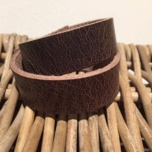 Dubbele Leren Armband - Donker Bruin