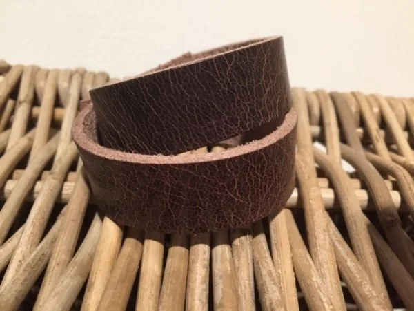 Dubbele Leren Armband - Donker Bruin
