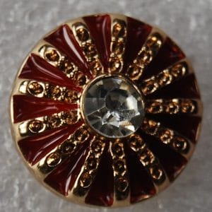 Click - Strass Goud, Rood (18-20mm)