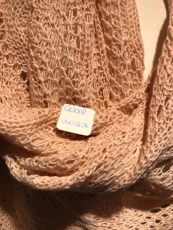 Gebreide Omslagdoek - Oud Roze - Afbeelding 2