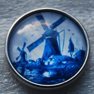 Click - Glas, Molen  Blauw, Wit (18-20mm)