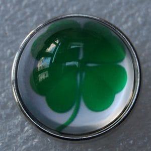 Click - Glas, Bol  Wit, Groen (18-20mm)