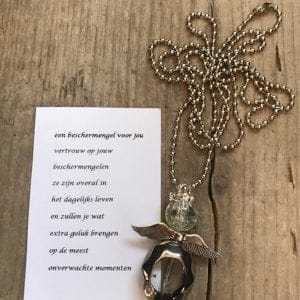 Beschermengel aan Ketting - Zilver