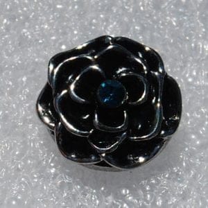 Click - Bloem, Strass  Blauw (12mm)