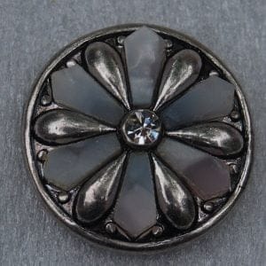 Click - Metaal, Bloem, Strass (18-20mm)