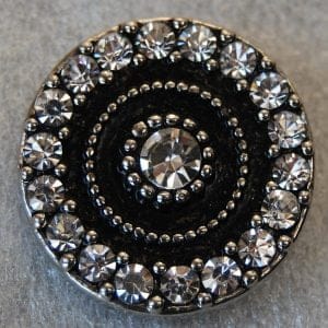 Click - Metaal, Strass Zwart (18-20mm)