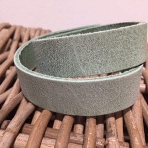 Dubbele Leren Armband - Olijf