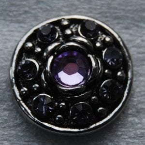 Click - Metaal, Strass Paars (18-20mm)