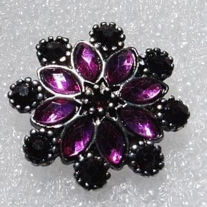 Click - Strass, Bloem  Paars (18-20mm)