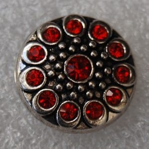Click - Metaal, Strass Rood (18-20mm)