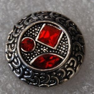 Click - Metaal, Strass Rood (18-20mm)