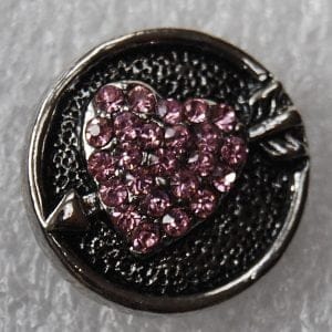 Click - Strass, Hart  Roze (18-20mm)