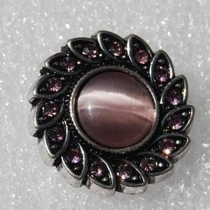 Click - Metaal, Strass Roze (18-20mm)