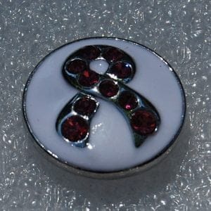 Click - Strass, Metaal  Roze (18-20mm)