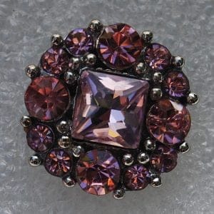 Click - Strass, Metaal  Roze (18-20mm)