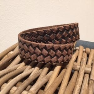 Dubbele Leren Armband - Riet