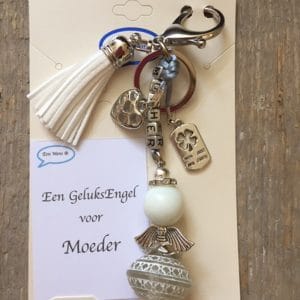 Sleutelhanger Mother - Wit