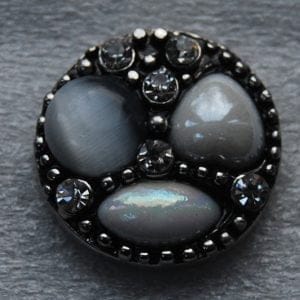 Click - Strass, Hart, Metaal  Wit (18-20mm)