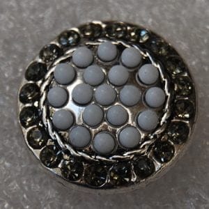 Click - Strass, Metaal  Wit (18-20mm)