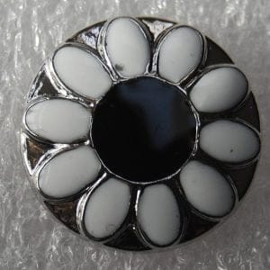 Click - Bloem  Wit, Zwart (18-20mm)