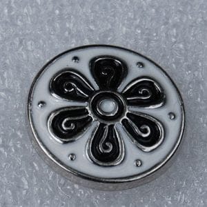 Click - Bloem  Wit, Zwart (18-20mm)