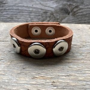 Enkele leren Armband voor 3 Clicks (18-20mm)