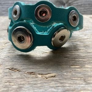 Dubbele leren armband  voor 6 Clicks (12mm&18-20mm)