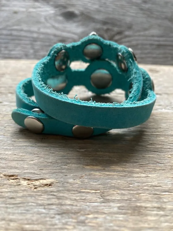 Dubbele leren armband  voor 6 Clicks (12mm&18-20mm) - Afbeelding 5