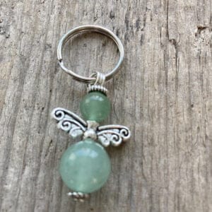 Beschermengel met sleutelring Half Edelsteen - Aventurijn