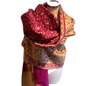 Yakwol Omslagdoek - Paars, Zand