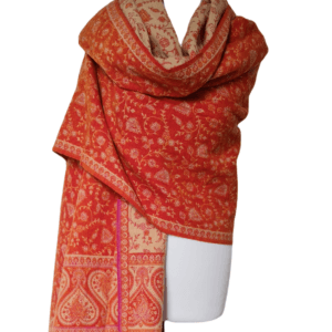 Yakwol Omslagdoek - Oranje, Roze, Zand