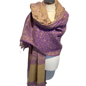 Yakwol Omslagdoek - Lila, Paars, Lavendel, Zand