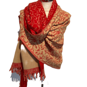 Yakwol Omslagdoek - Rood, Zand