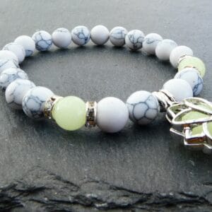 Halfedelsteen Armband - Aventurijn, Howliet