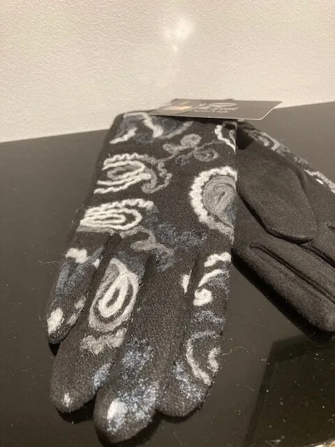 Handschoenen Grijs, Wit, Zwart
