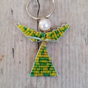 Sleutelhanger Engelen Bestaan - Geel, Groen