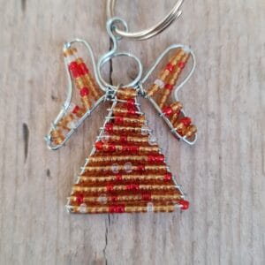 Sleutelhanger Engelen Bestaan - Goud, Rood