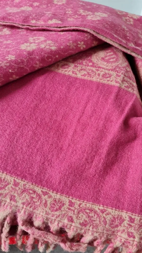 Yakwol Omslagdoek - Lila, Roze, Zand - Afbeelding 10