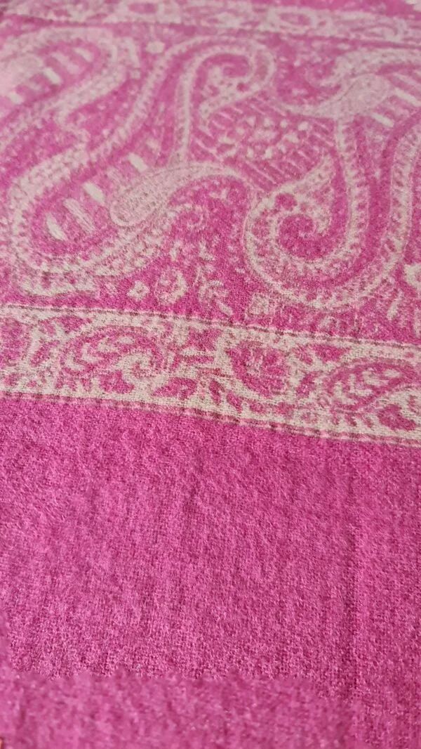 Yakwol Omslagdoek - Lila, Roze, Zand - Afbeelding 6