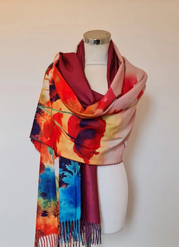 Sjaal Viscose Wol - Afbeelding 2