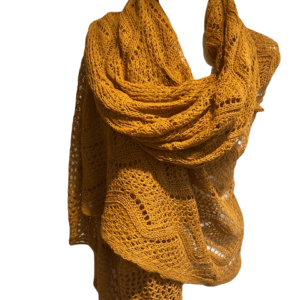 Gebreide Omslagdoek - Honing